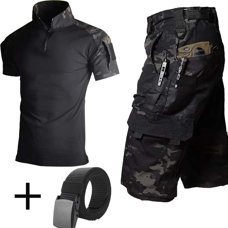 Conjunto táctico camuflaje ripstop cargo hombre para senderismo - imagen 3