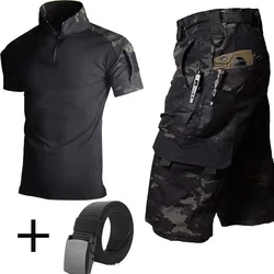 Conjunto táctico camuflaje ripstop cargo hombre para senderismo