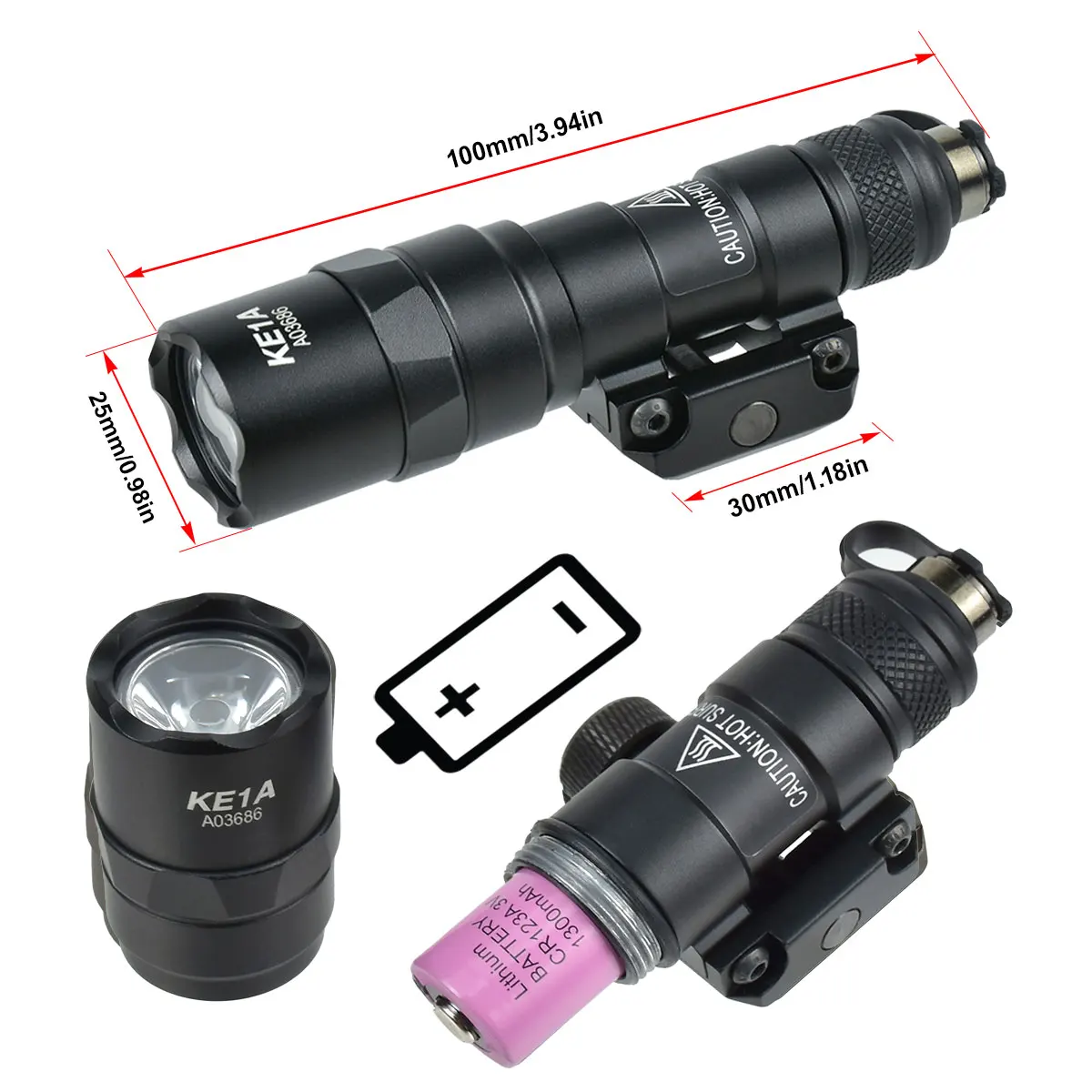 SureFire M300/M600, linterna táctica para rifle con interruptor remoto - imagen 2
