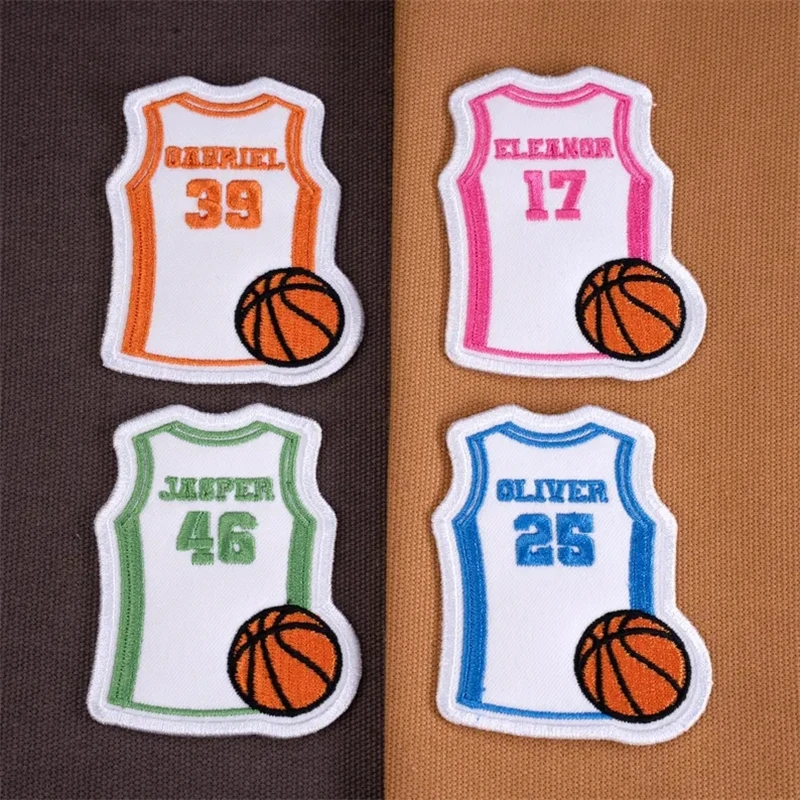 Parche bordado baloncesto personalizado con velcro, coser o planchar - imagen 3