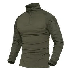 Camiseta táctica de camuflaje para hombre de manga larga