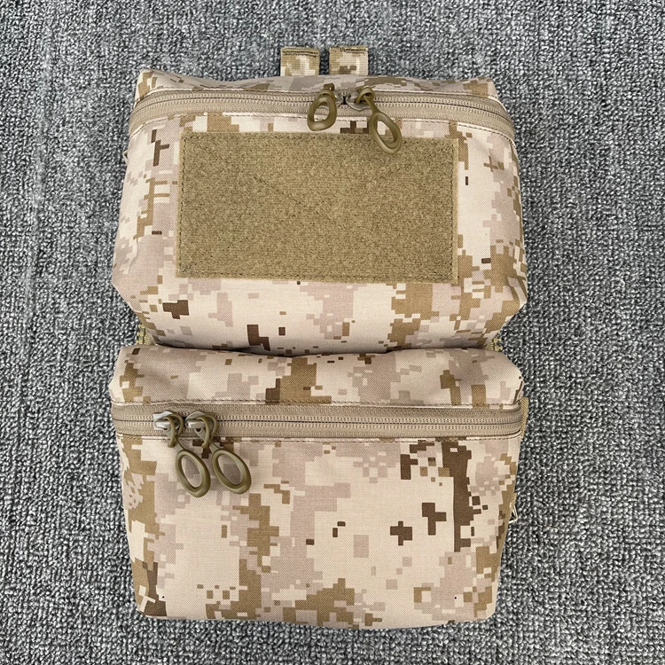 Camuflaje AOR1 táctico para exterior: chaleco de caza con bolsa
