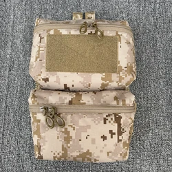 Camuflaje AOR1 táctico para exterior: chaleco de caza con bolsa