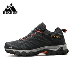 HIKEUP Botas de trekking de cuero para hombre – tácticas de montaña