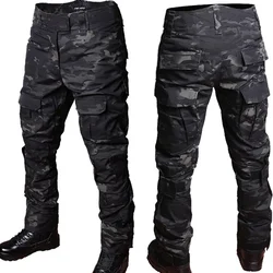 Pantalones tácticos camuflaje ripstop con múltiples bolsillos