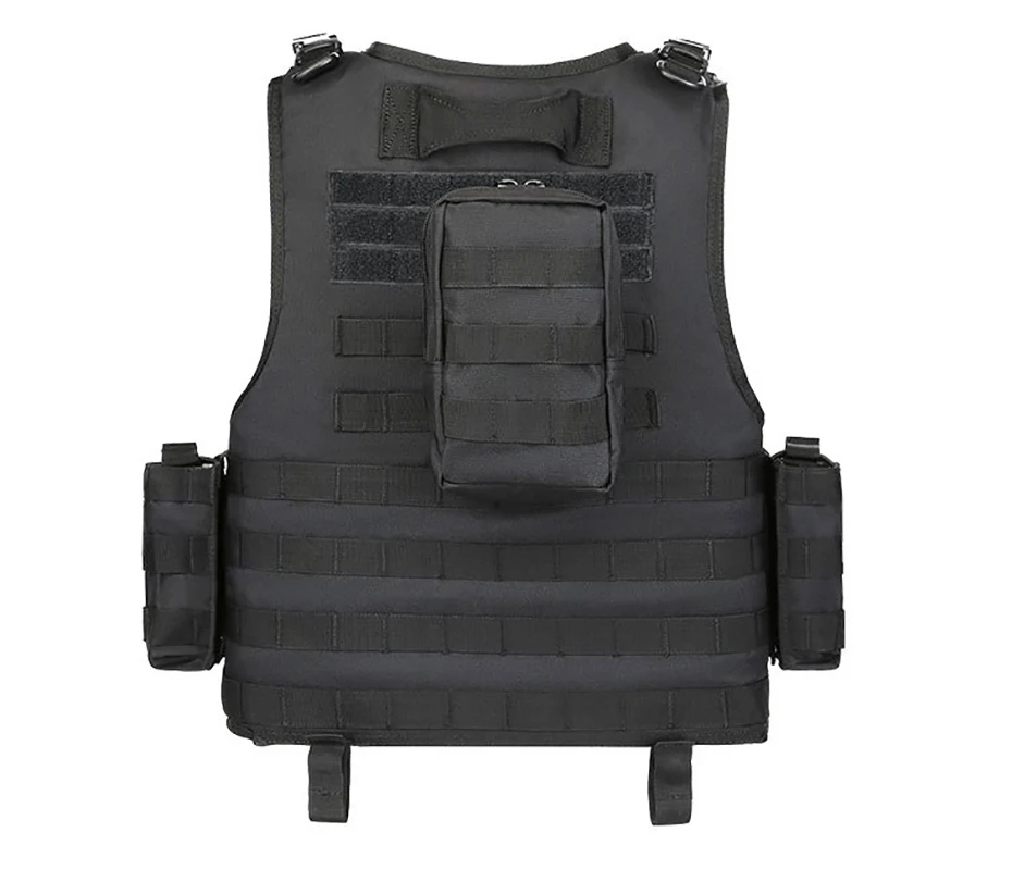 Chaleco táctico MOLLE ajustable con protección para airsoft