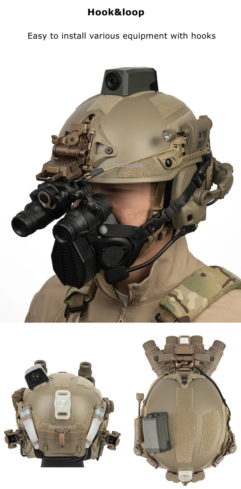 Casco táctico Ultra Ones en contexto de uso