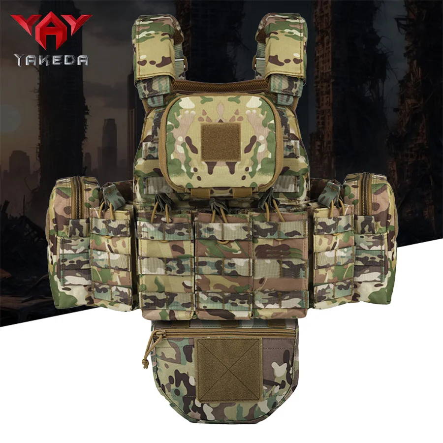 YAKEDA chaleco táctico impermeable desmontable con bolsa de equipo - imagen 2