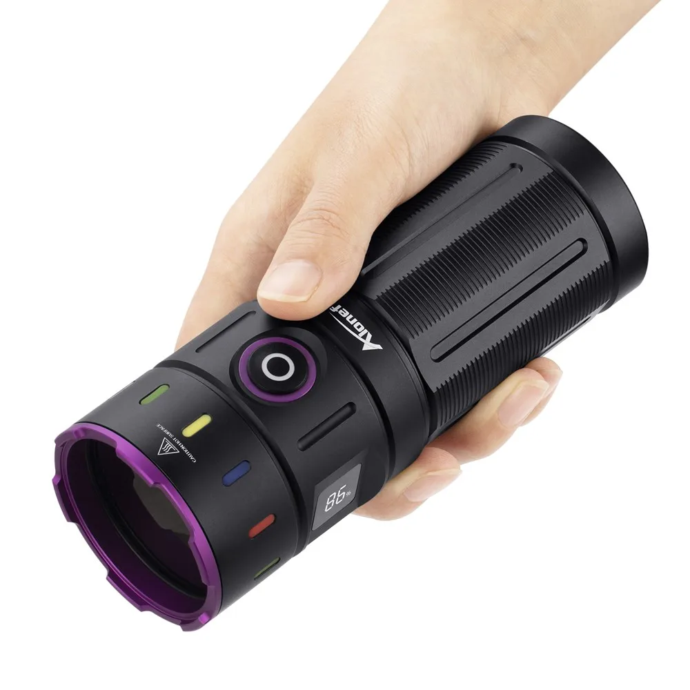 Linterna UV LED 365nm recargable USB – Luz negra de alta potencia - imagen 3