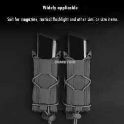 Bolsa porta cargadores 9mm doble con tapa abierta - MOLLE cinturón