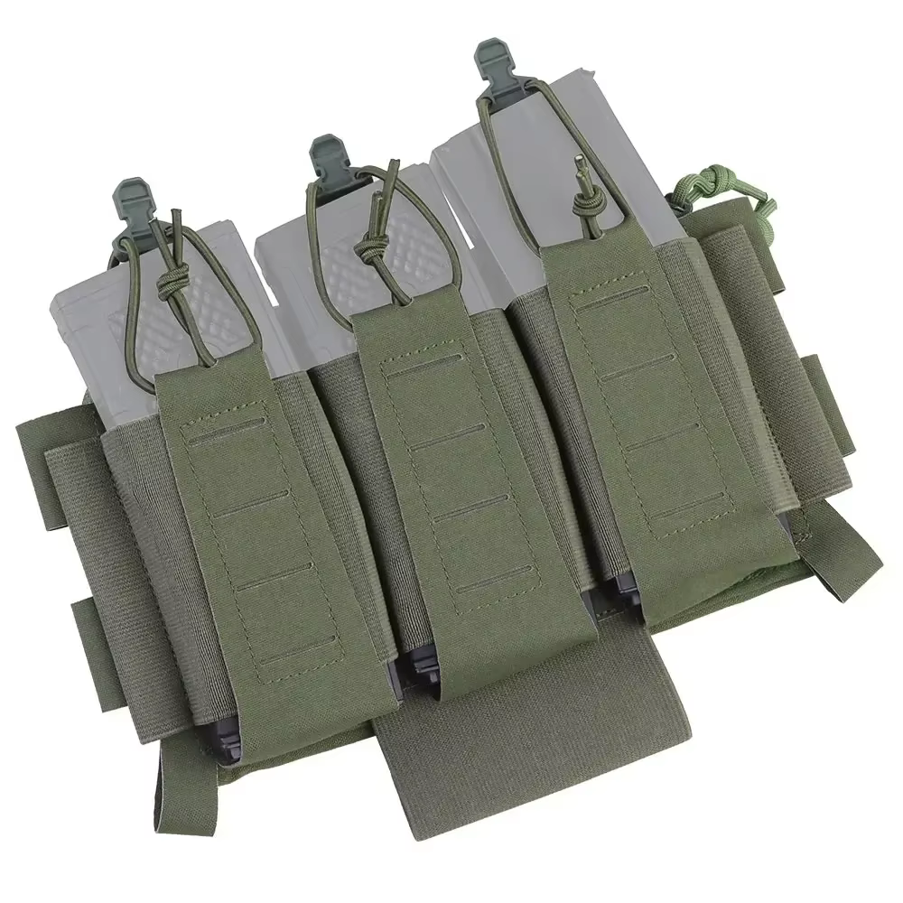 Bolsa triple elástica 5.56 corte láser con hebilla liberación táctica - imagen 3