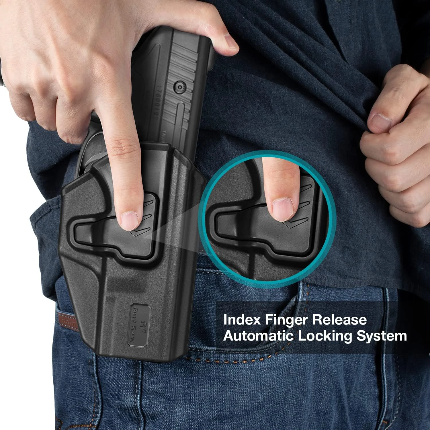 Funda OWB Taurus PT24-7 con Liberación por Dedo – Mano Derecha - imagen 3