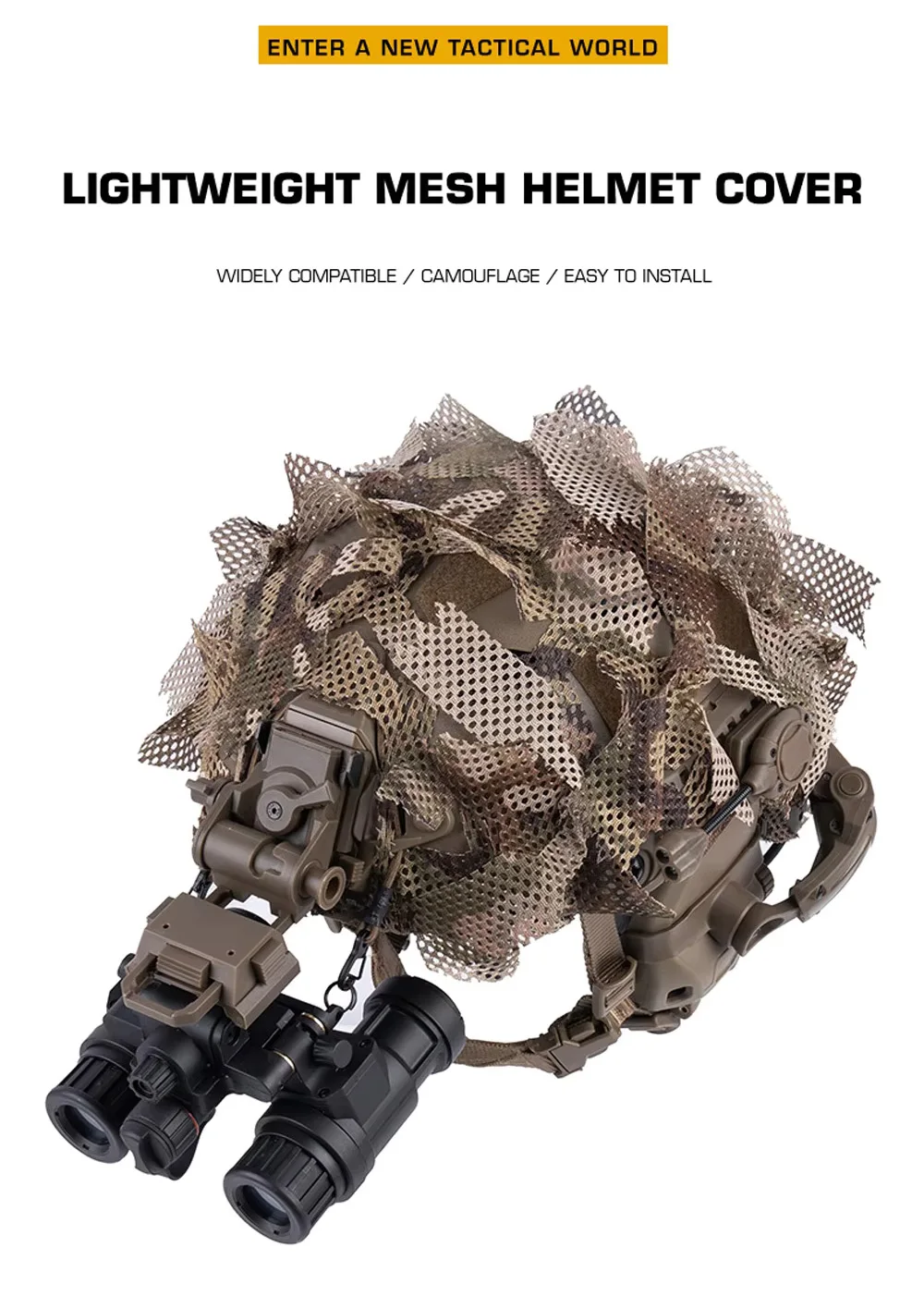 Funda de camuflaje 3D en color MC para casco Airsoft