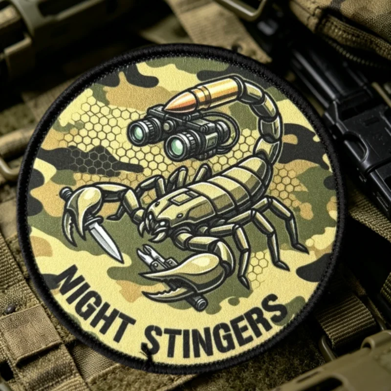 Night Stingers Parche de escorpión con velcro para chaleco y mochila - imagen 3