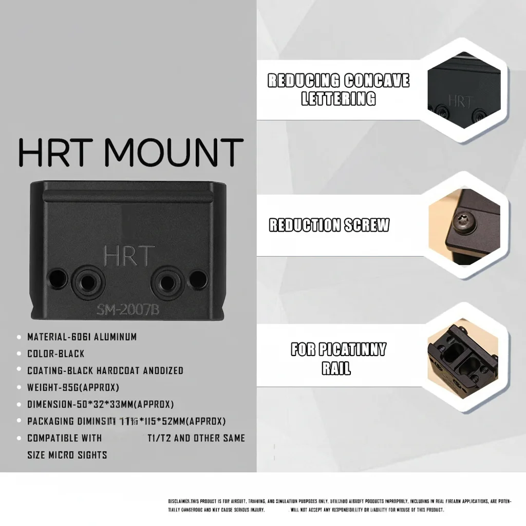 HRT SM-2007B Montura Picatinny para visor punto rojo - imagen 4