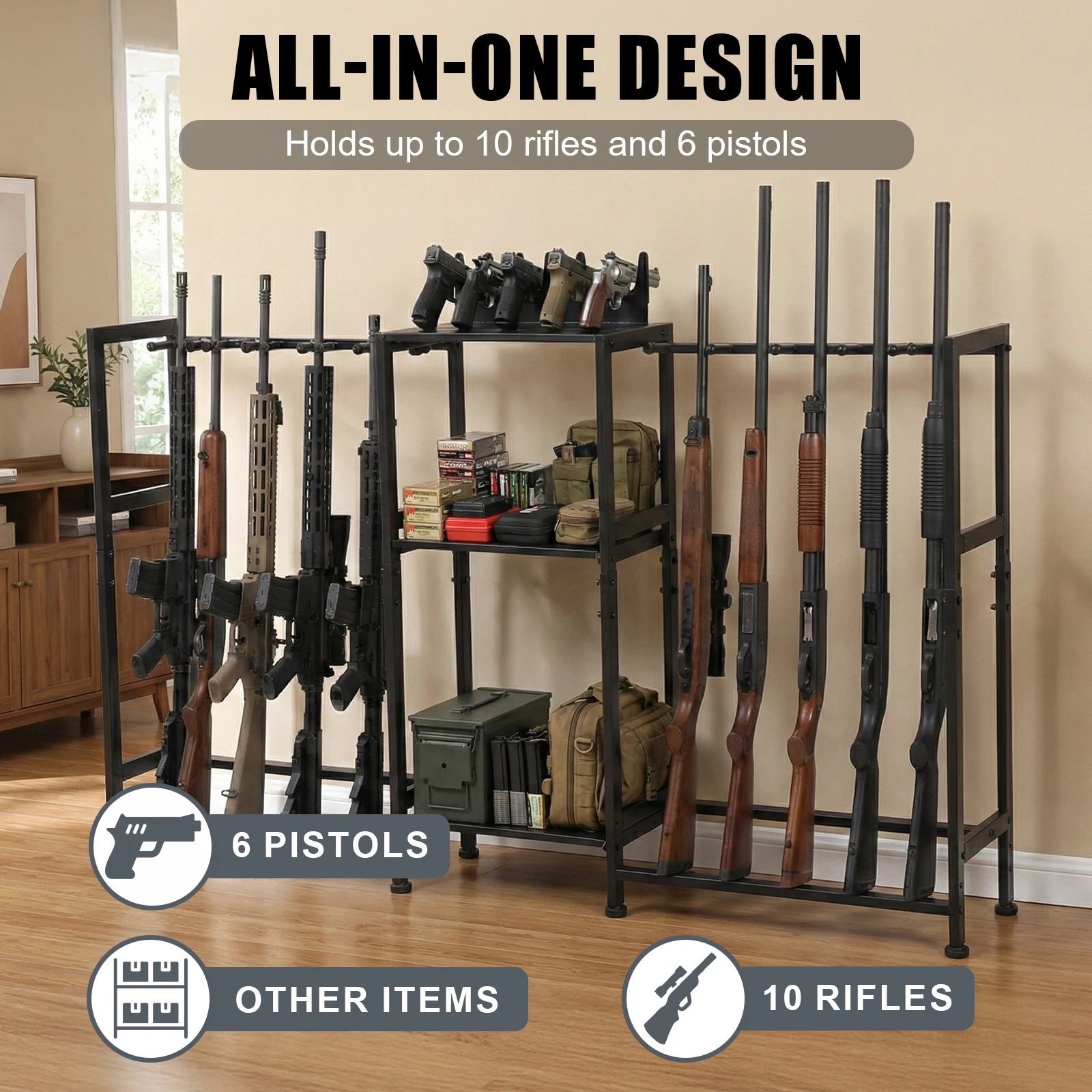 VOTAGOO Portapistolas vertical multifuncional para rifles y pistolas