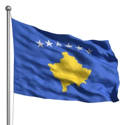 Bandera de Kosovo poliéster impresa para decoración nacional