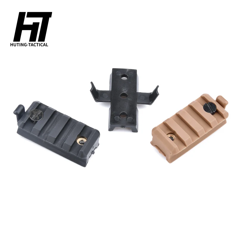 Adaptador riel casco táctico MOLLE – guía deslizante para linterna - imagen 5