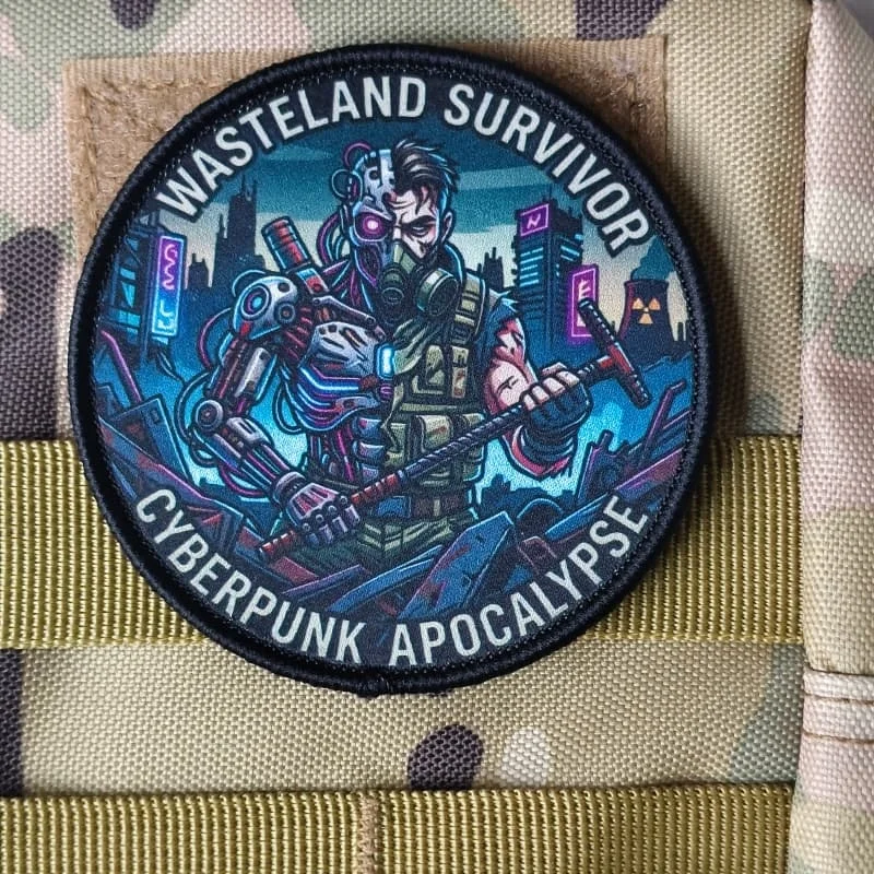 Wasteland Survivor: parche táctico circular con velcro apocalíptico - imagen 5