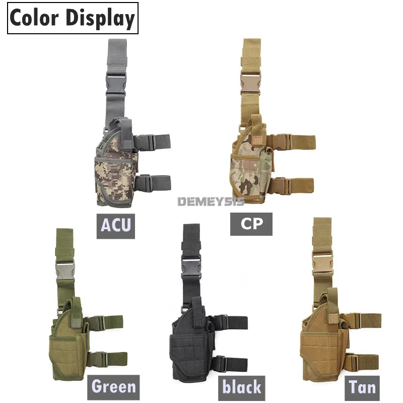 Funda táctica para pistola diestros en muslo, universal - imagen 2