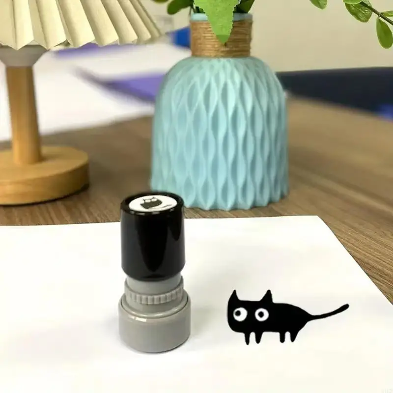 Sello plástico recargable gatitos – Estampador infantil para diario - imagen 5