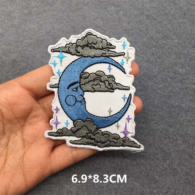 Parche bordado termoadhesivo Moon Sun táctico para MOLLE