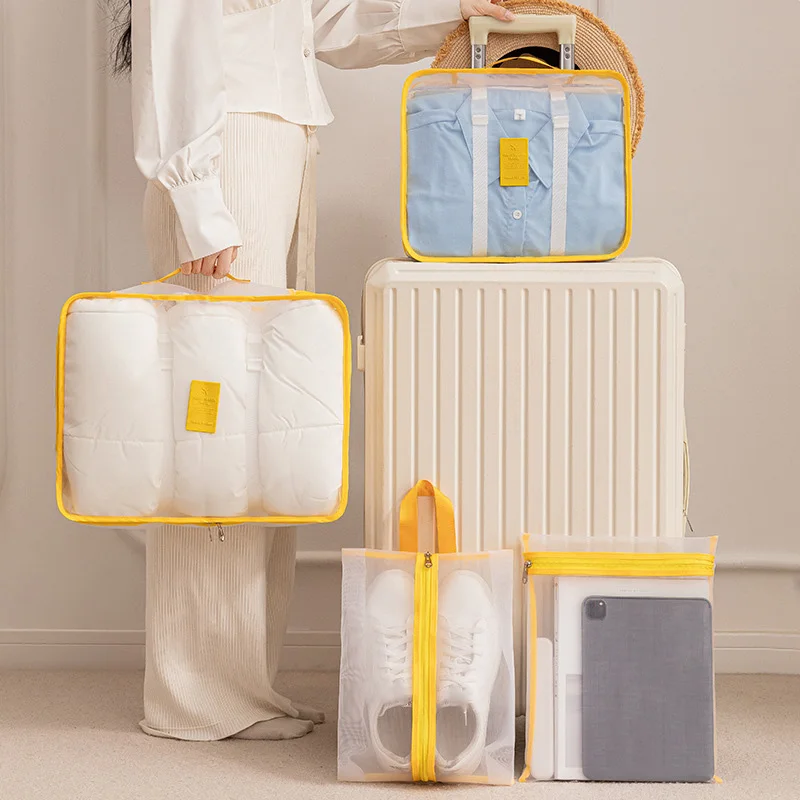 Organizador viaje – cubos de embalaje maletas ropa zapato plegable - imagen 2