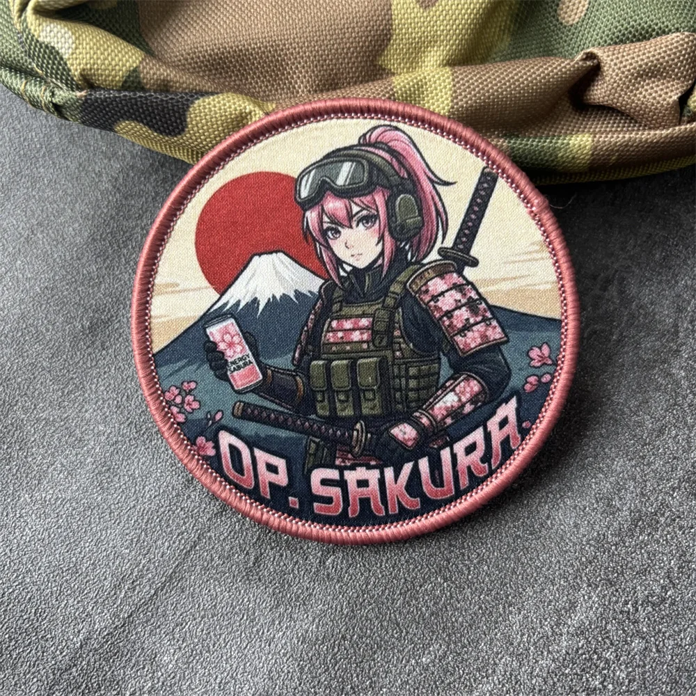 Parche táctico OP.SRKUR chica militar velcro para mochila y brazalete - imagen 4