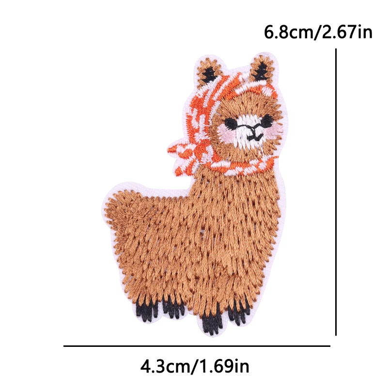 Parche termoadhesivo bordado osito alpaca gato conejo infantil - imagen 4