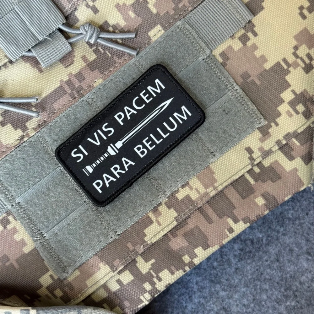 Parche táctico SI VIS PACEM PARA BELLUM chevron gancho y bucle - imagen 5