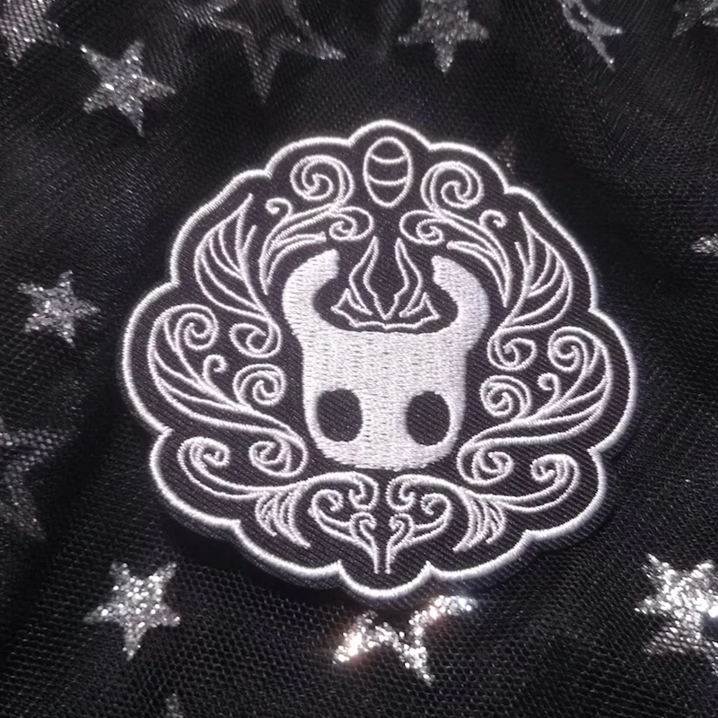 Parche bordado termoadhesivo Hollow Knight gótico para ropa y gorras - imagen 3