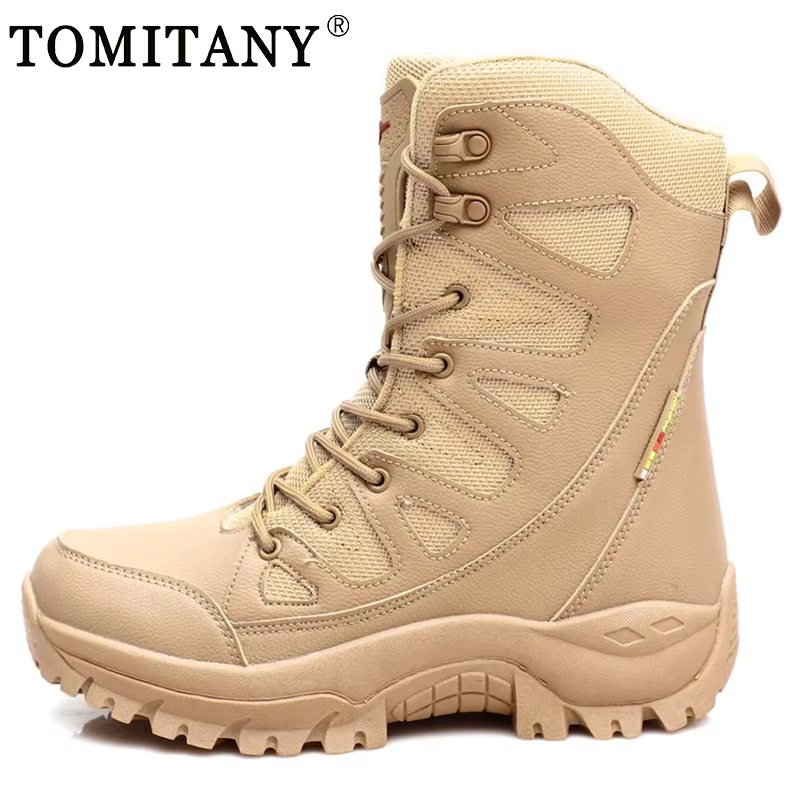 Botas militares impermeables de cuero con forro polar para montaña - imagen 4