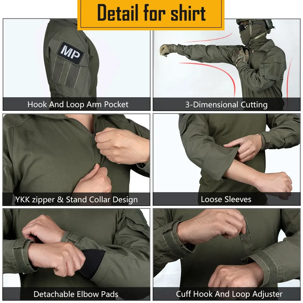 Uniforme de combate GEN3 ripstop camuflaje táctico hombre - imagen 2
