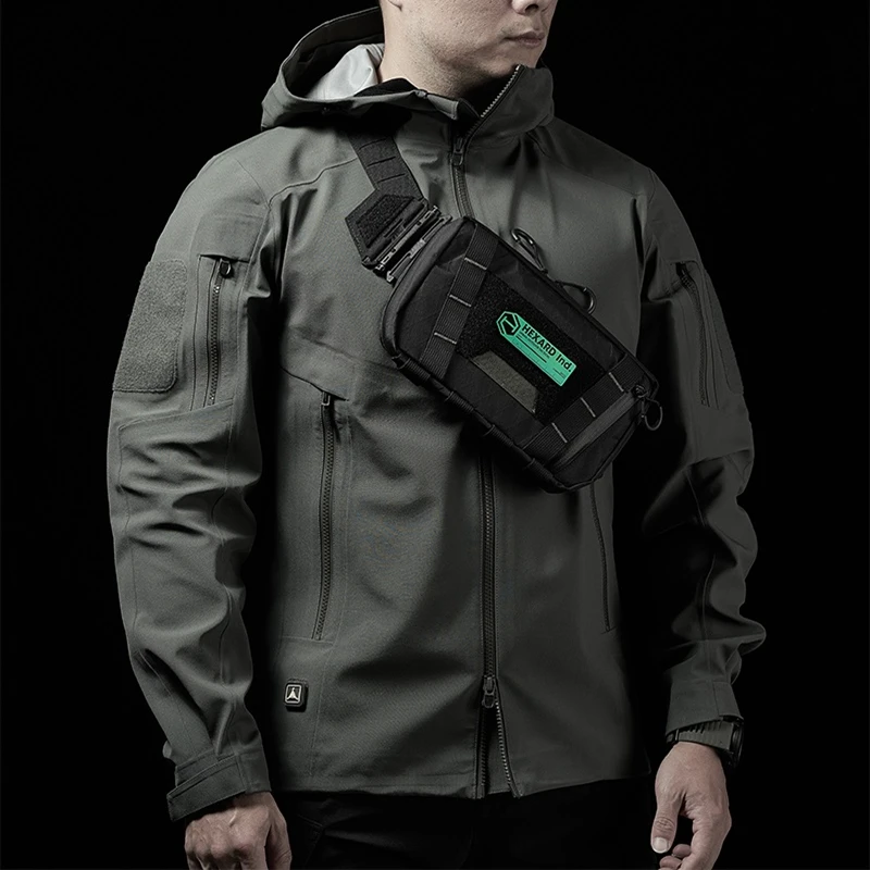 Hexard Parche táctico urbano de titanio con gancho para ropa y bolsas - imagen 3