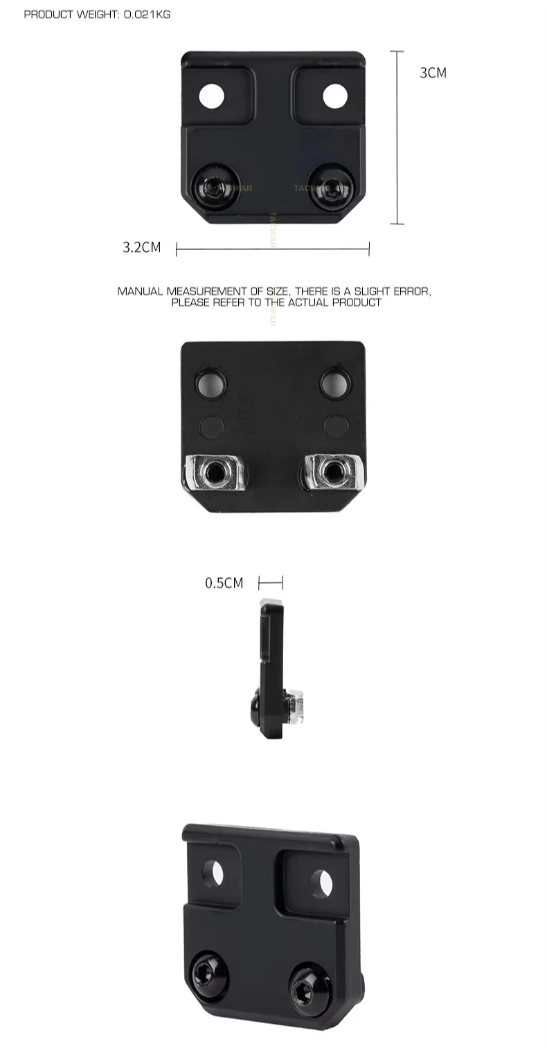 Vista del anclaje y compatibilidad con M-Lok