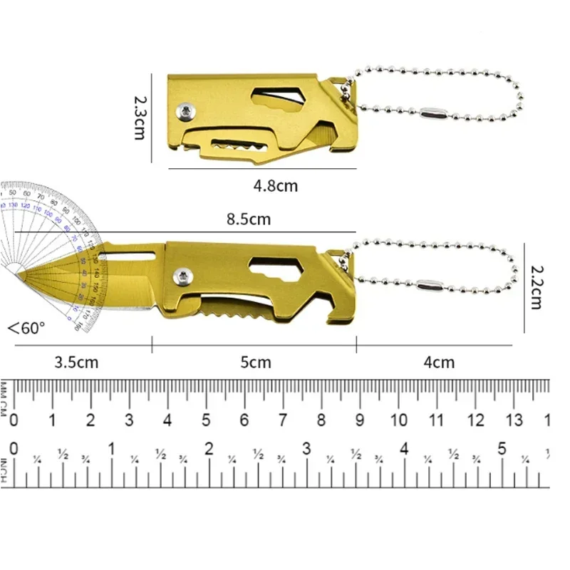 Cuchillo plegable exterior de acero D2 con abridor de botellas - imagen 2