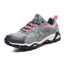 HIKEUP Zapatillas de Trabajo Transpirables Cuero para Hombre Mujer