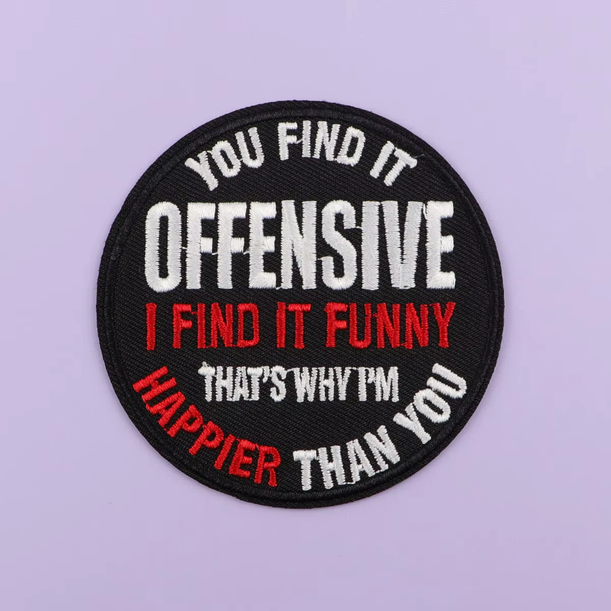 Parche bordado para planchar I FIND IT FUNNY - accesorio de ropa - imagen 3