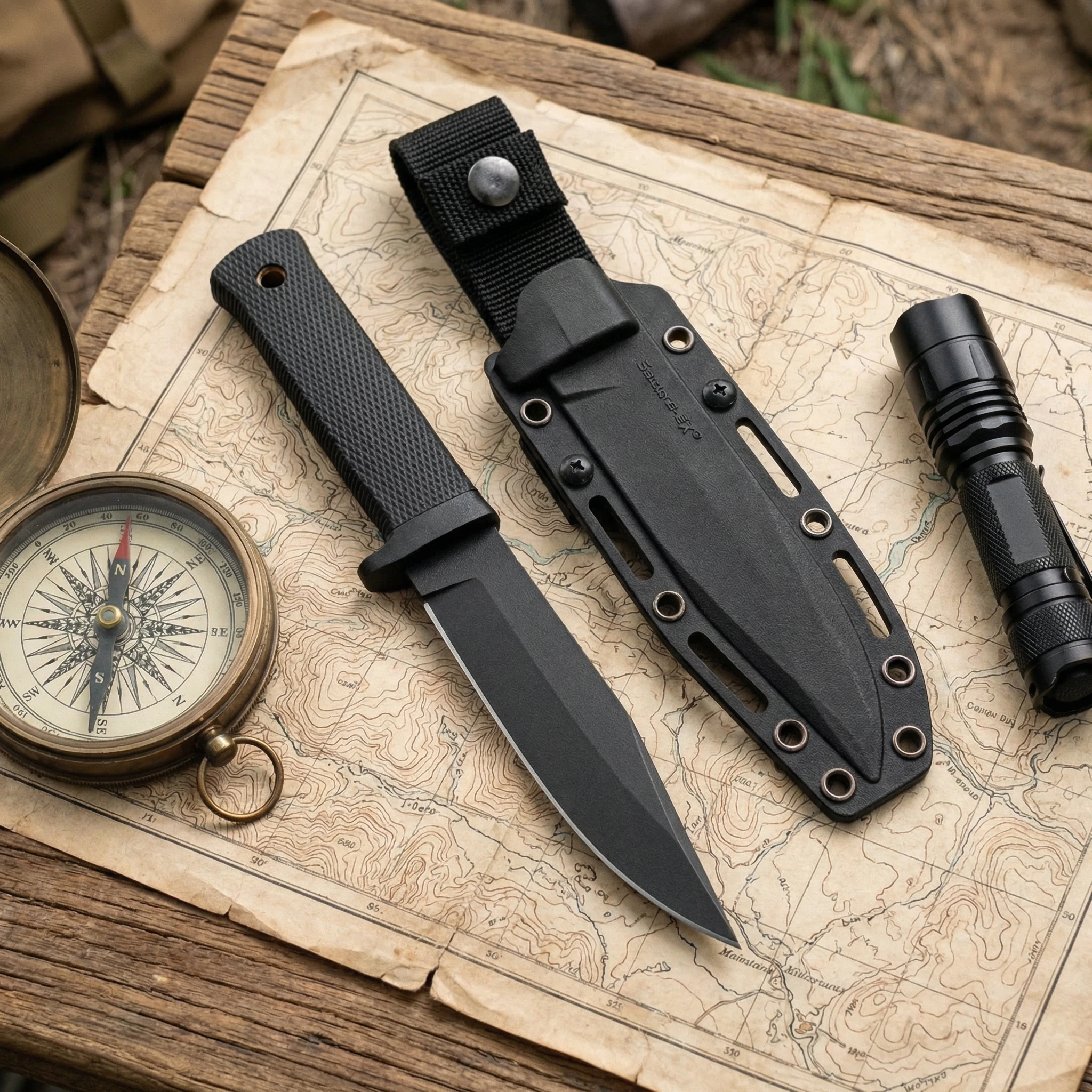 Cuchillo exterior con diseño portátil