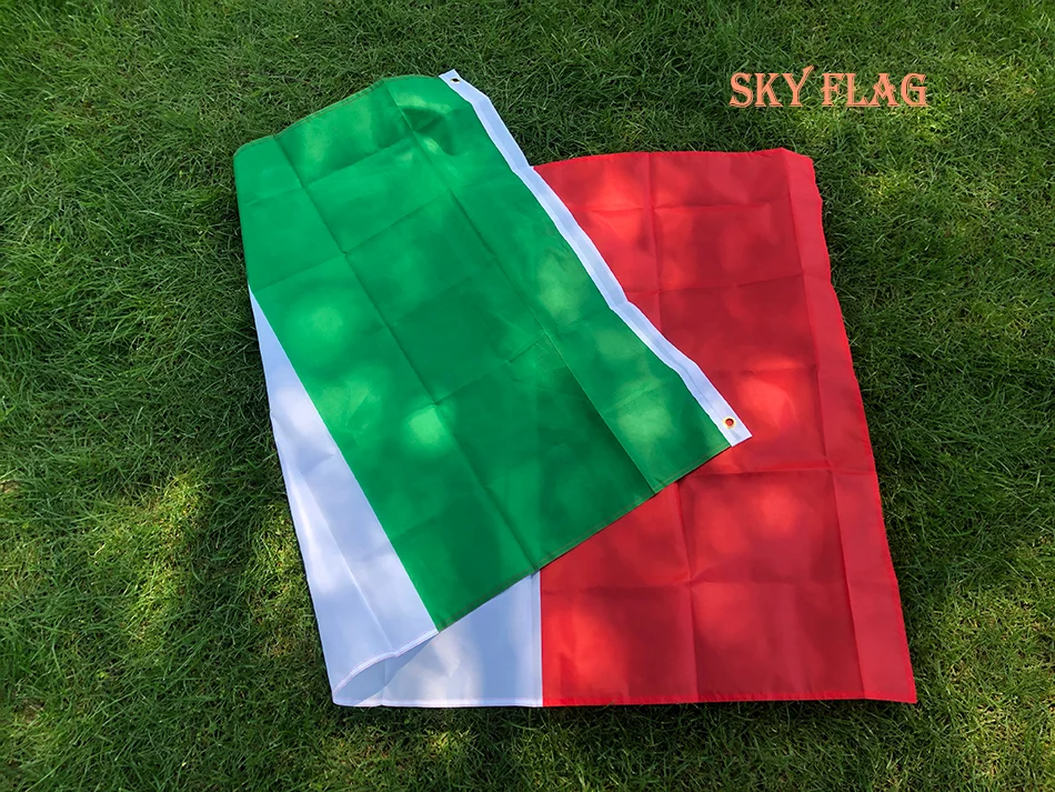Bandera de Italia de poliéster verde blanco y rojo para decoración