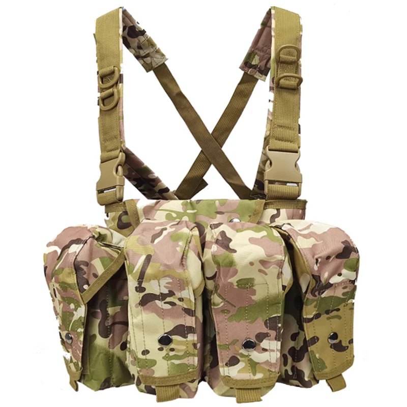 Chaleco táctico AK camuflaje ligero ajustable para airsoft y caza - imagen 2