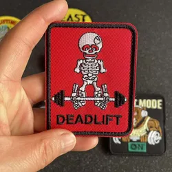 Parche táctico bordado sentadilla – emblema fitness