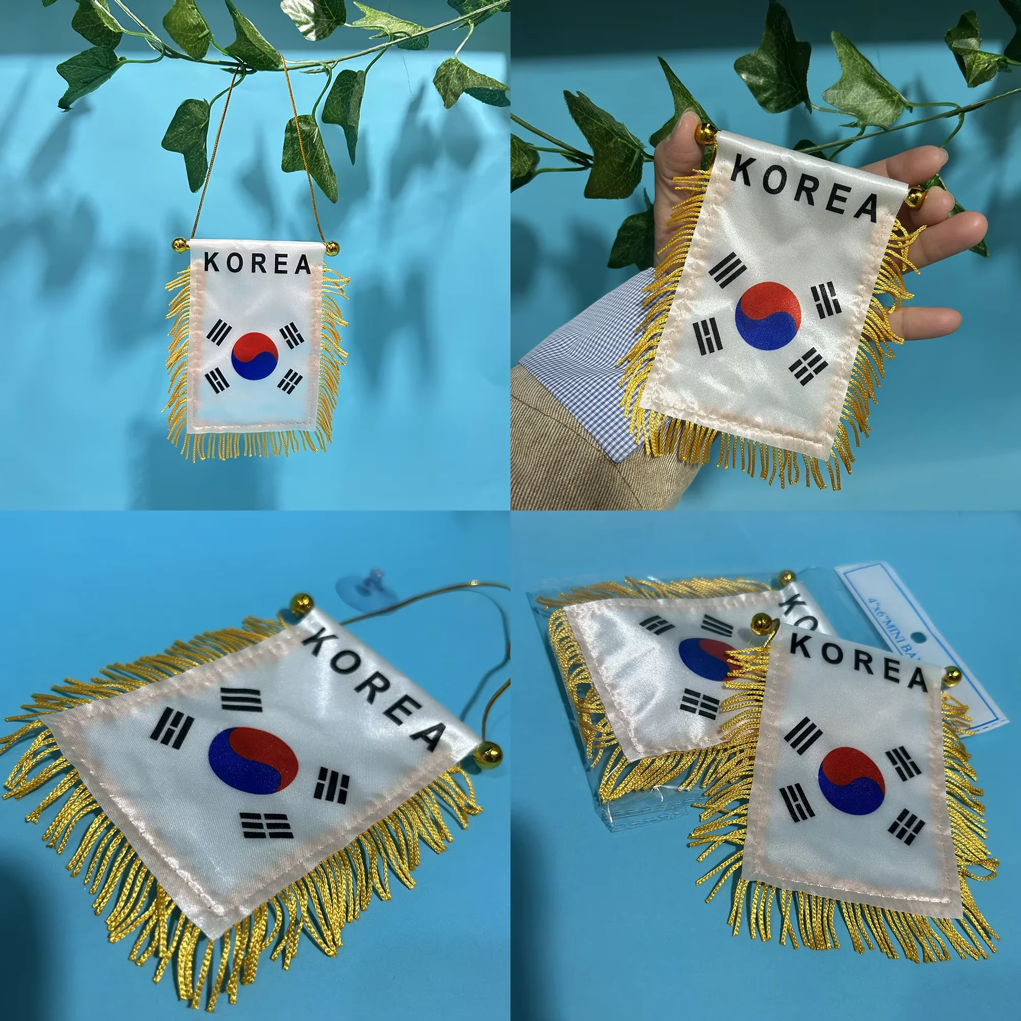 Bandera colgante Corea del Sur en poliéster – Para coche