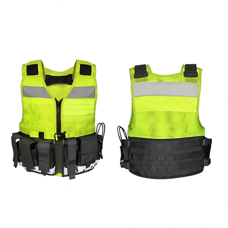 Chaleco antipuñaladas Polietileno amarillo fluorescente visibilidad alta