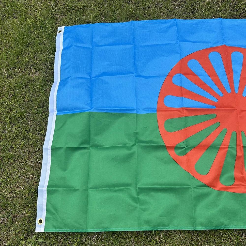 Bandera gitana colgante de poliéster para uso interior y exterior - imagen 2