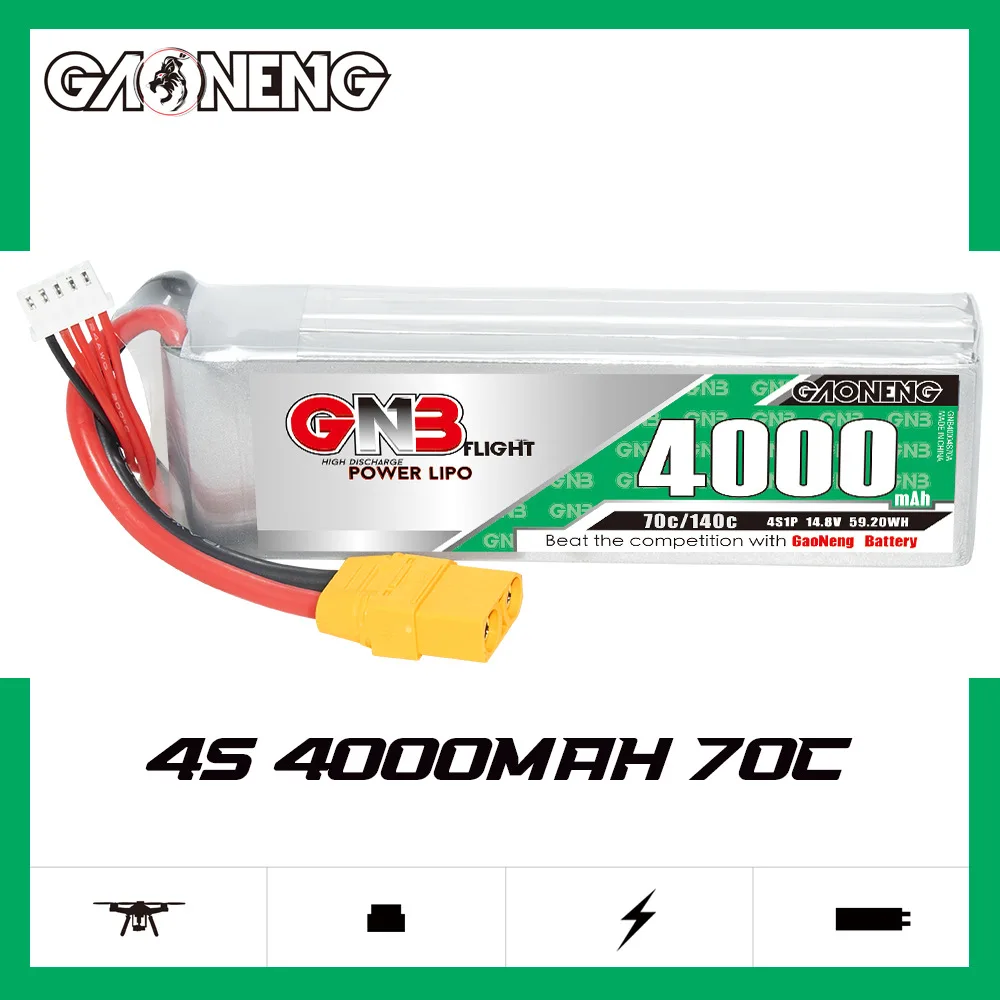 Pack Lipo 4S con conector XT60/XT90