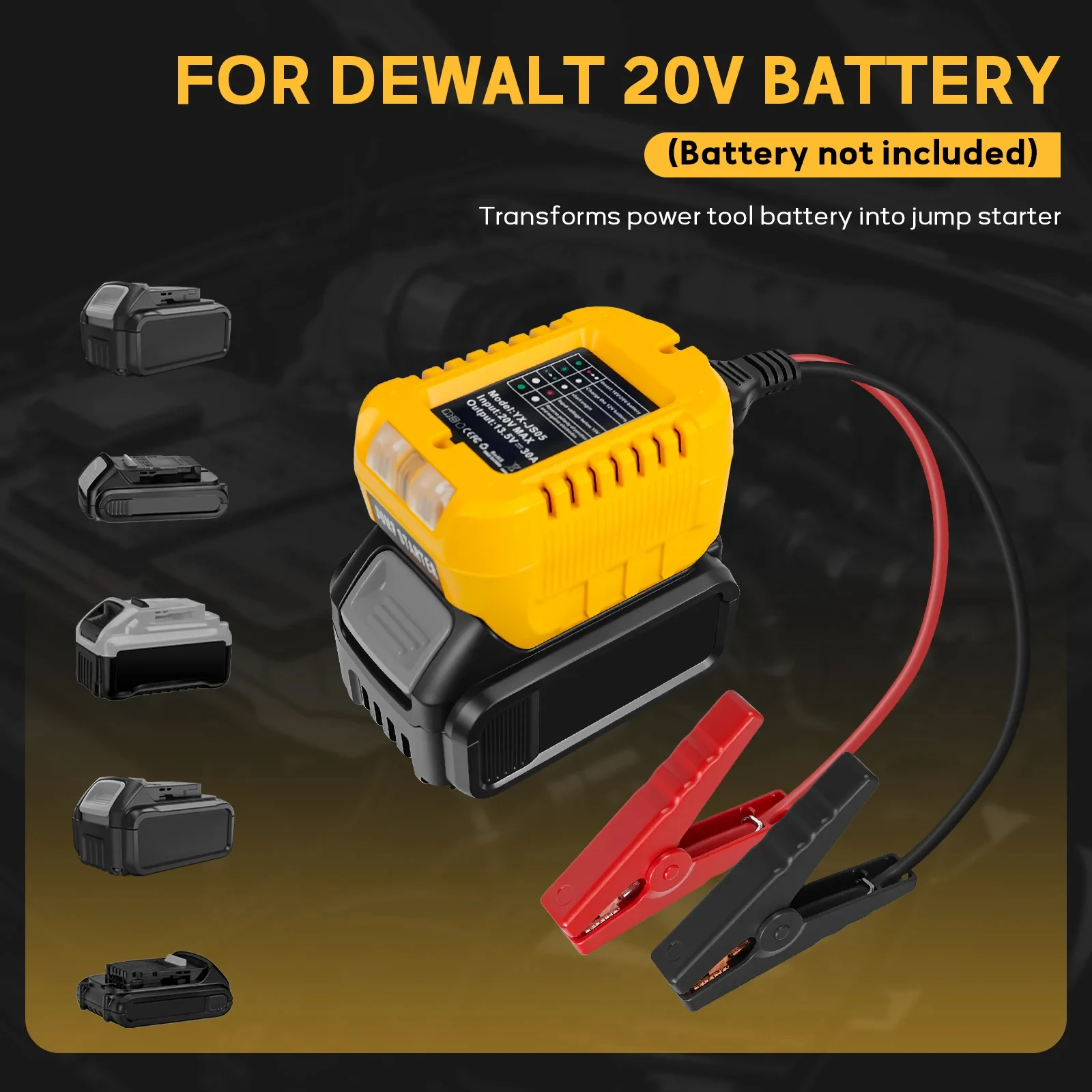 Cables de arranque emergencia con pinzas para baterías Makita Dewalt - imagen 4