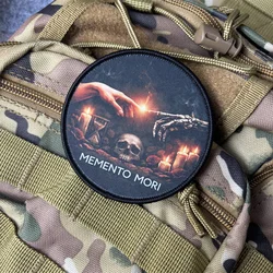 Parche táctico velcro MEMENTO MORI calavera militar para uniforme