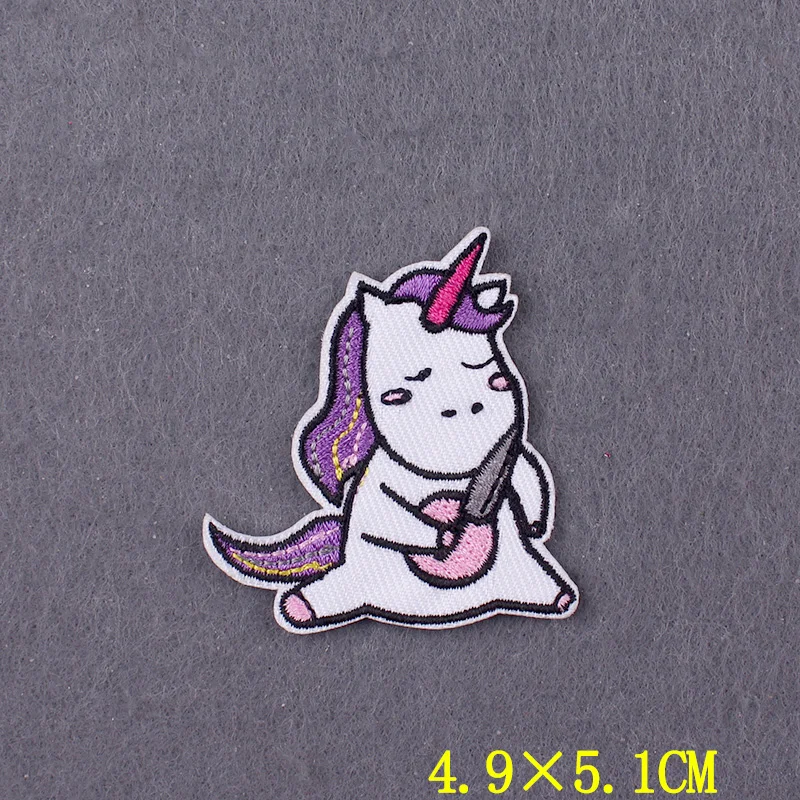 Parche bordado termoadhesivo gato fresco - diseño rayas para ropa - imagen 4