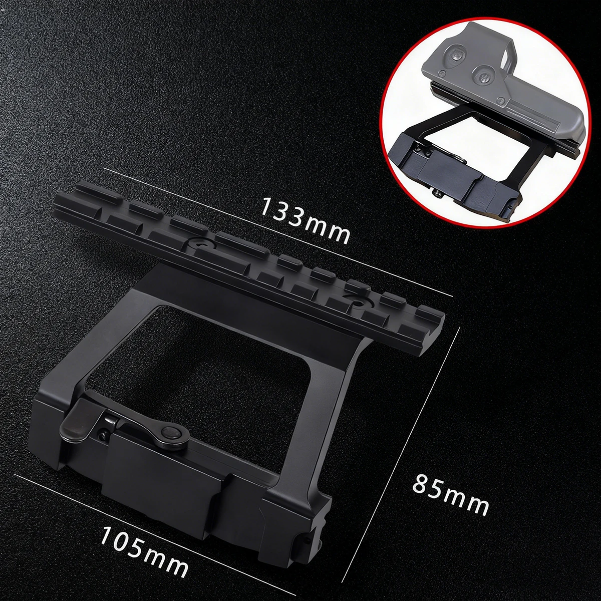 Montura táctica MI AKSM con riel Picatinny lateral para AK47 - imagen 4